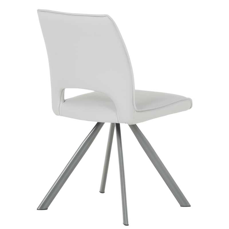 Трапезен стол CRAVEN 2 силиконова кожа - сив 67