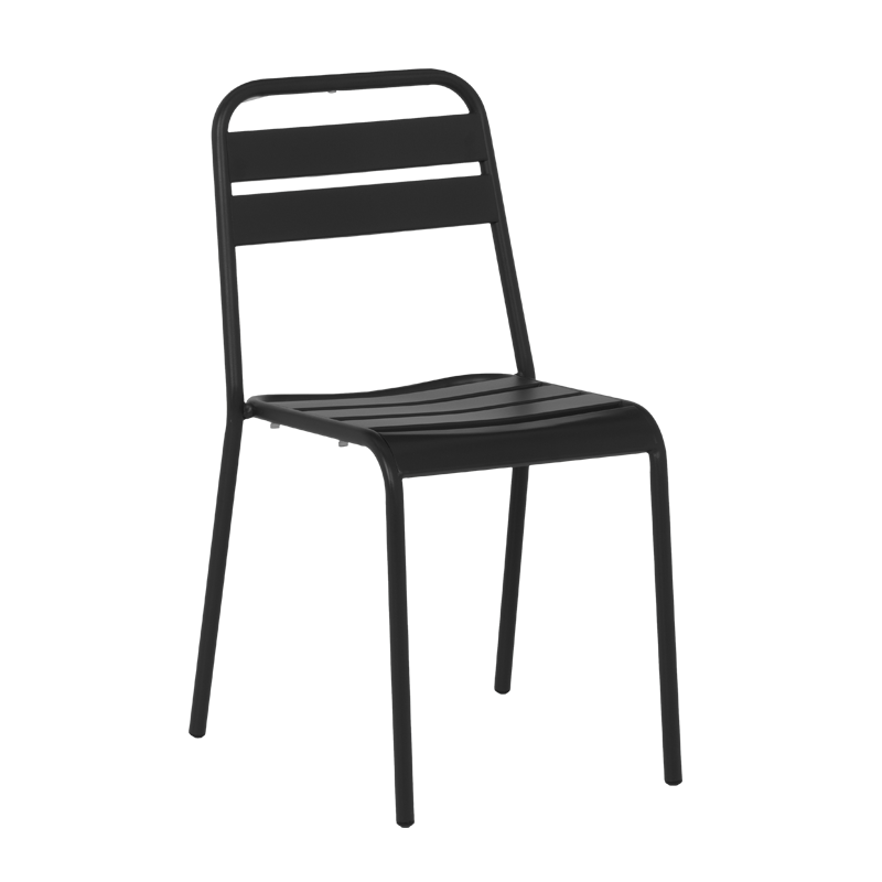 Метален градински стол ABA - черен