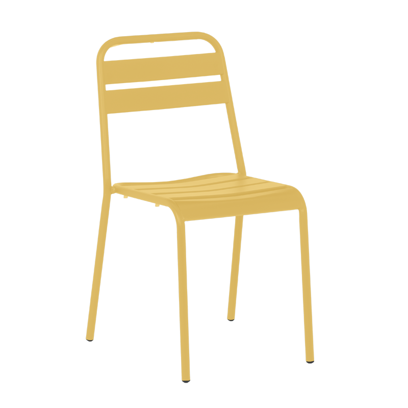 Метален градински стол ABA - жълт