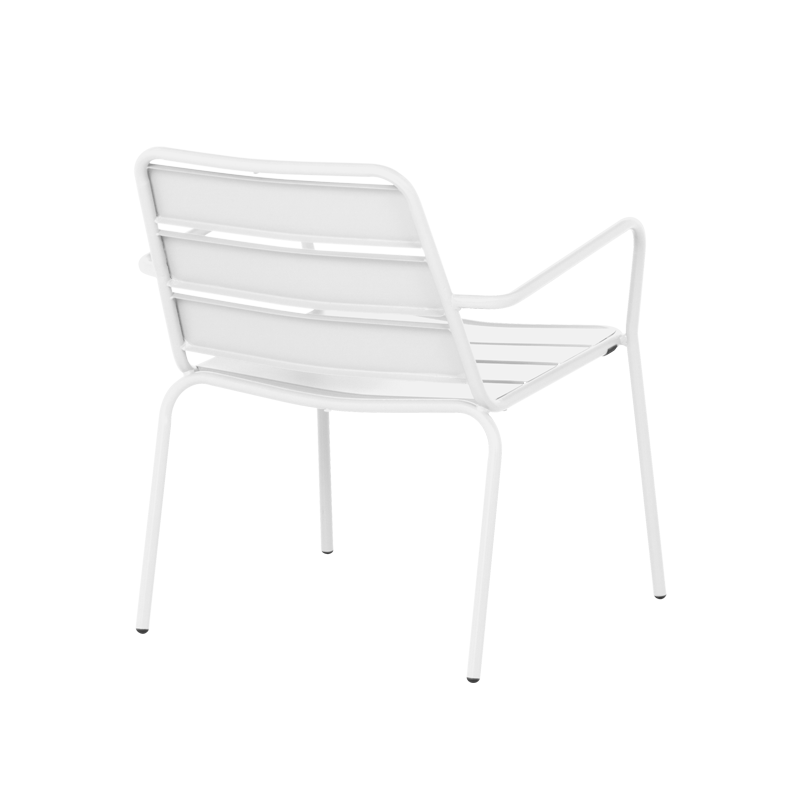 Метален градински стол SAKI - бял