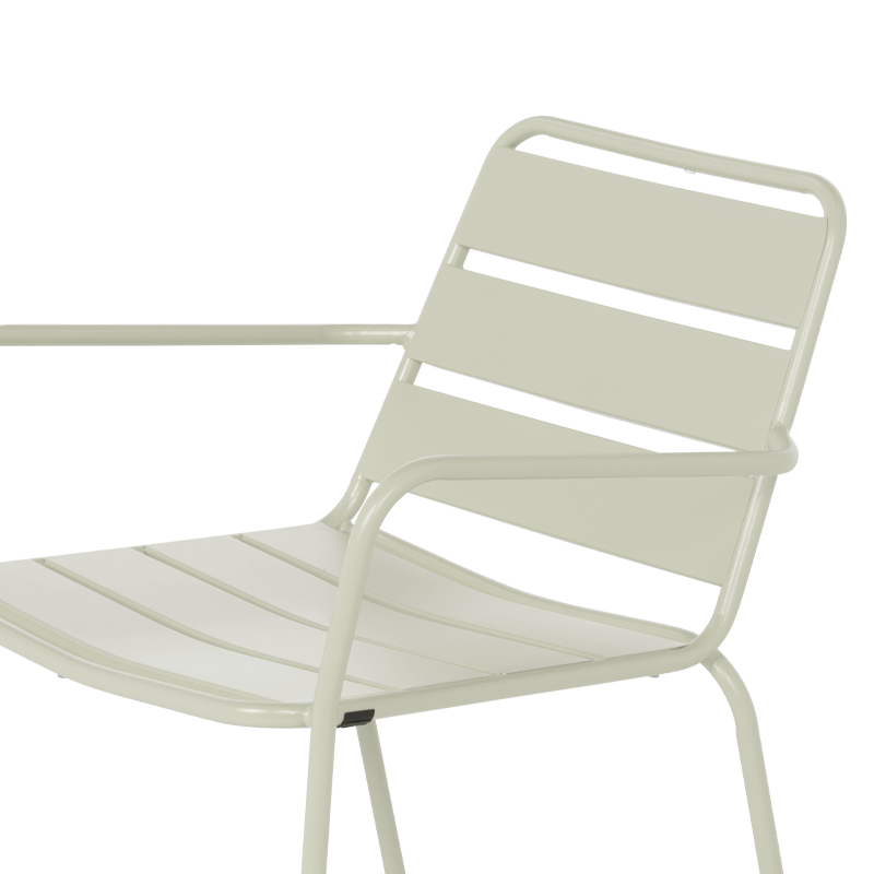 Метален градински стол SAKI - светлосив