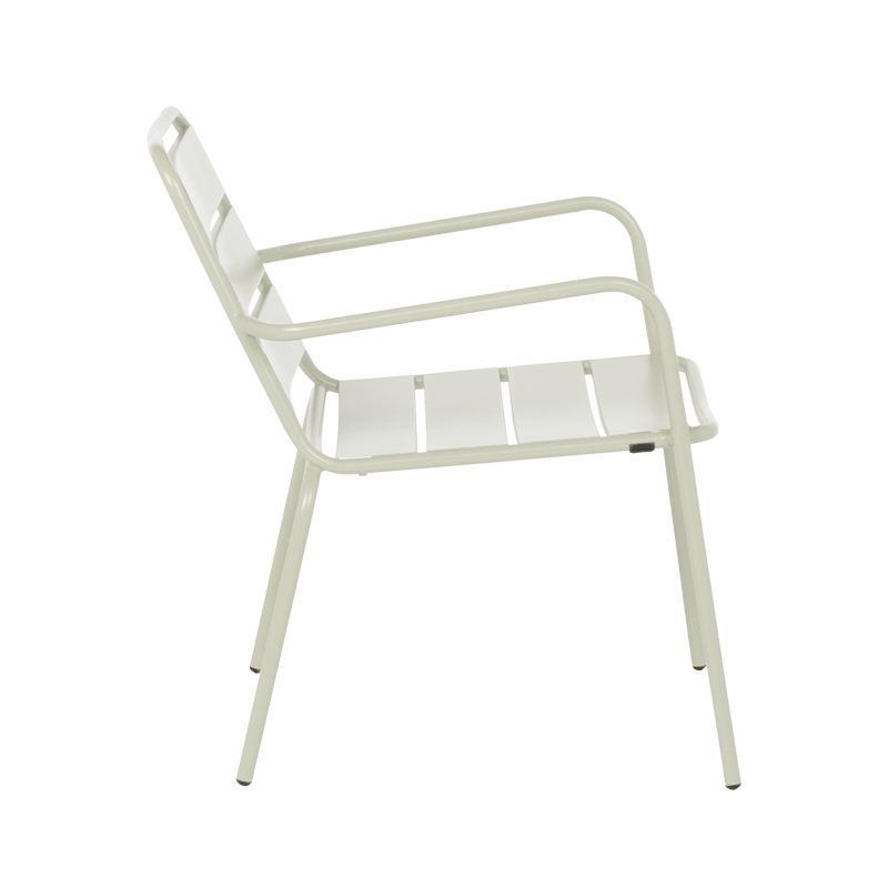 Метален градински стол SAKI - светлосив