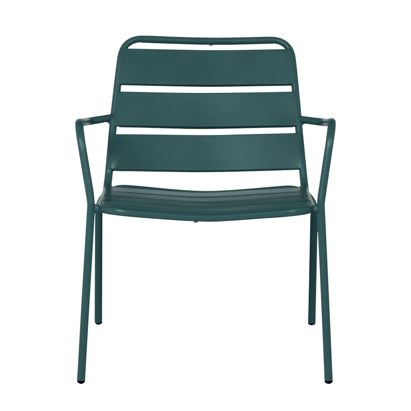 Метален градински стол SAKI - тъмнозелен