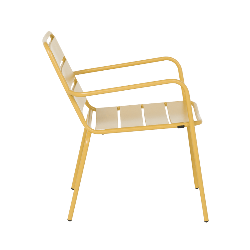 Метален градински стол SAKI - жълт