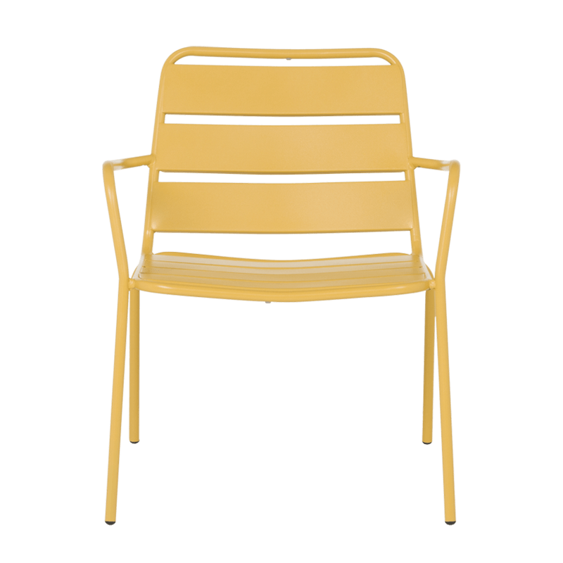 Метален градински стол SAKI - жълт