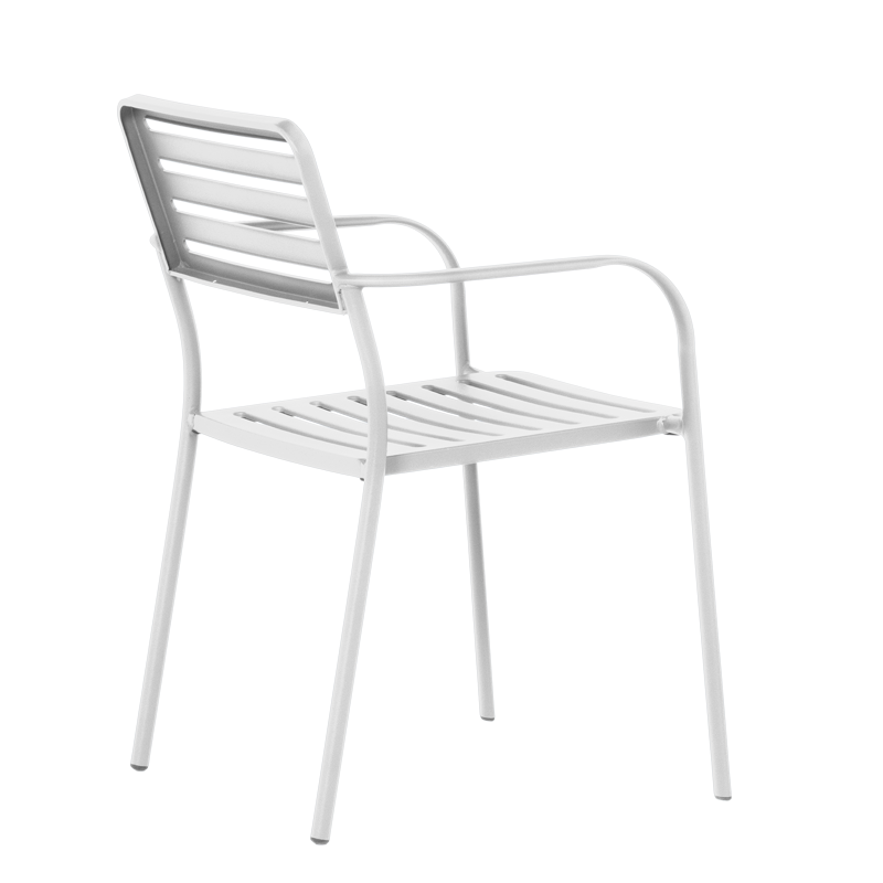 Метален градински стол WASE - бял