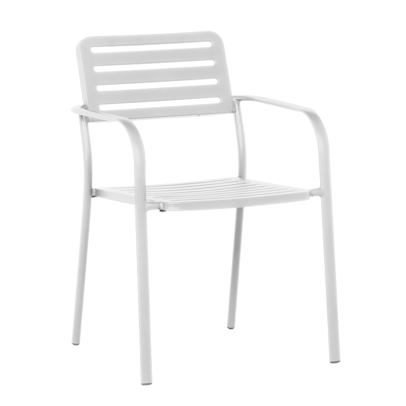 Метален градински стол WASE - бял