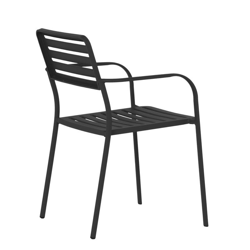 Метален градински стол WASE - черен