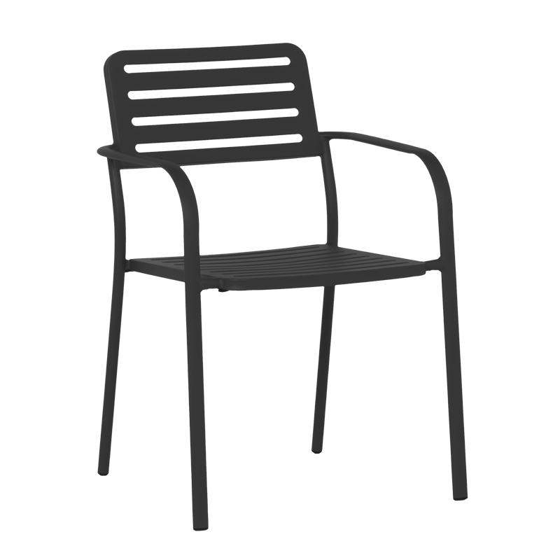 Метален градински стол WASE - черен