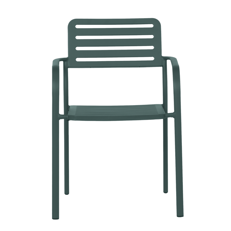 Метален градински стол WASE - тъмнозелен