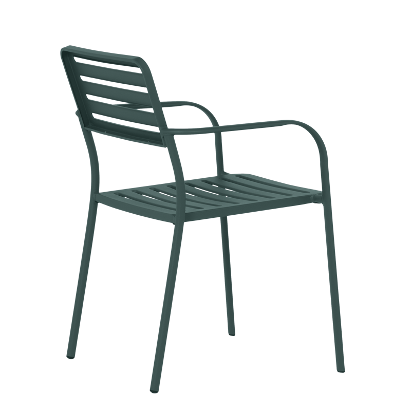 Метален градински стол WASE - тъмнозелен