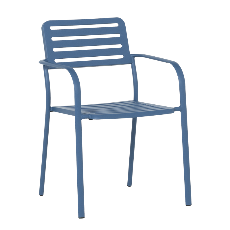 Метален градински стол WASE - тъмносин