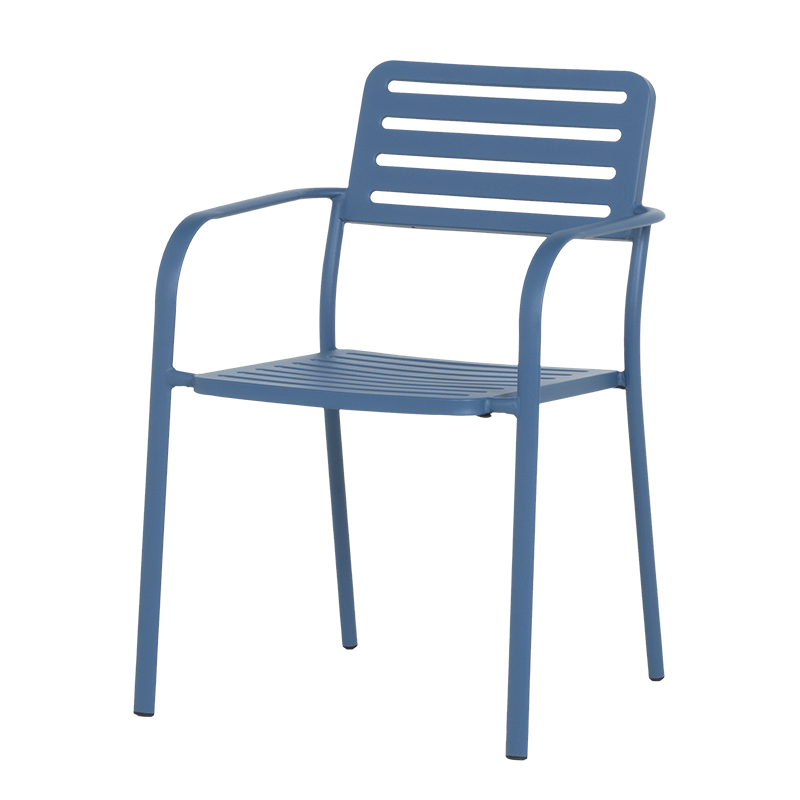 Метален градински стол WASE - тъмносин