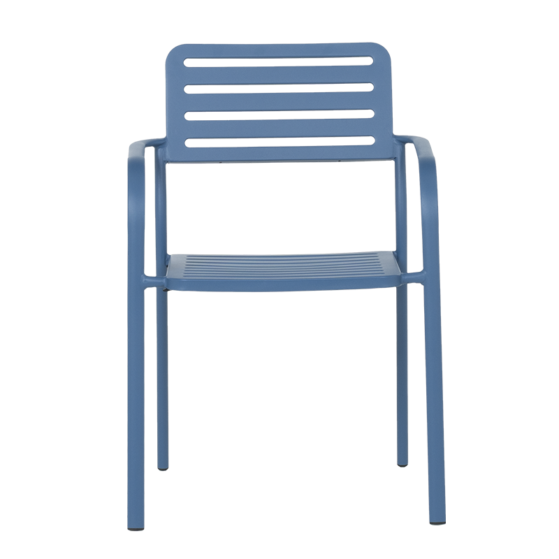 Метален градински стол WASE - тъмносин