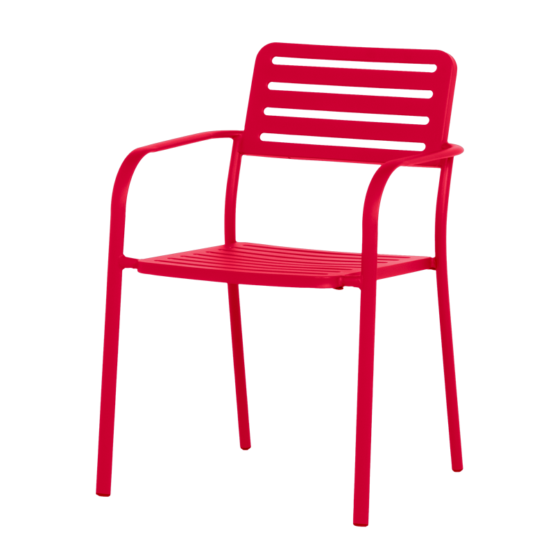 Метален градински стол WASE - червен