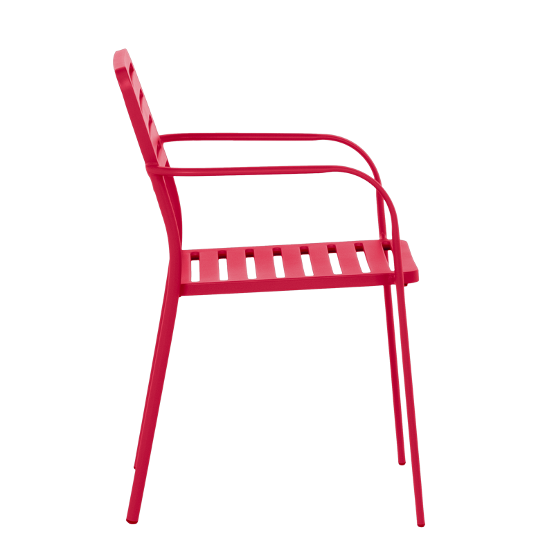 Метален градински стол WASE - червен