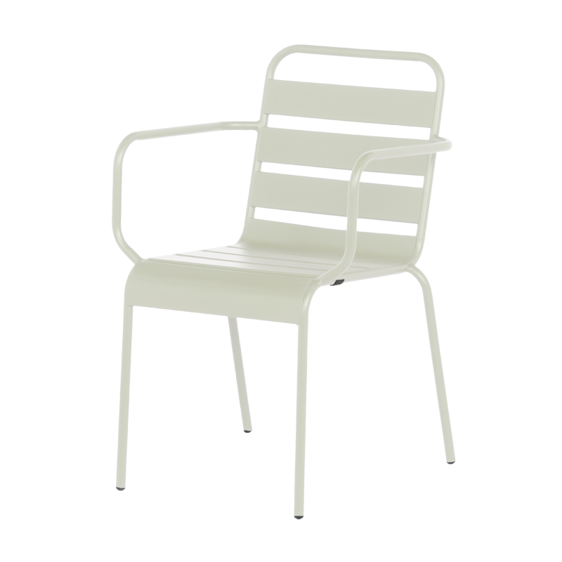 Метален градински стол INISA - светлосив