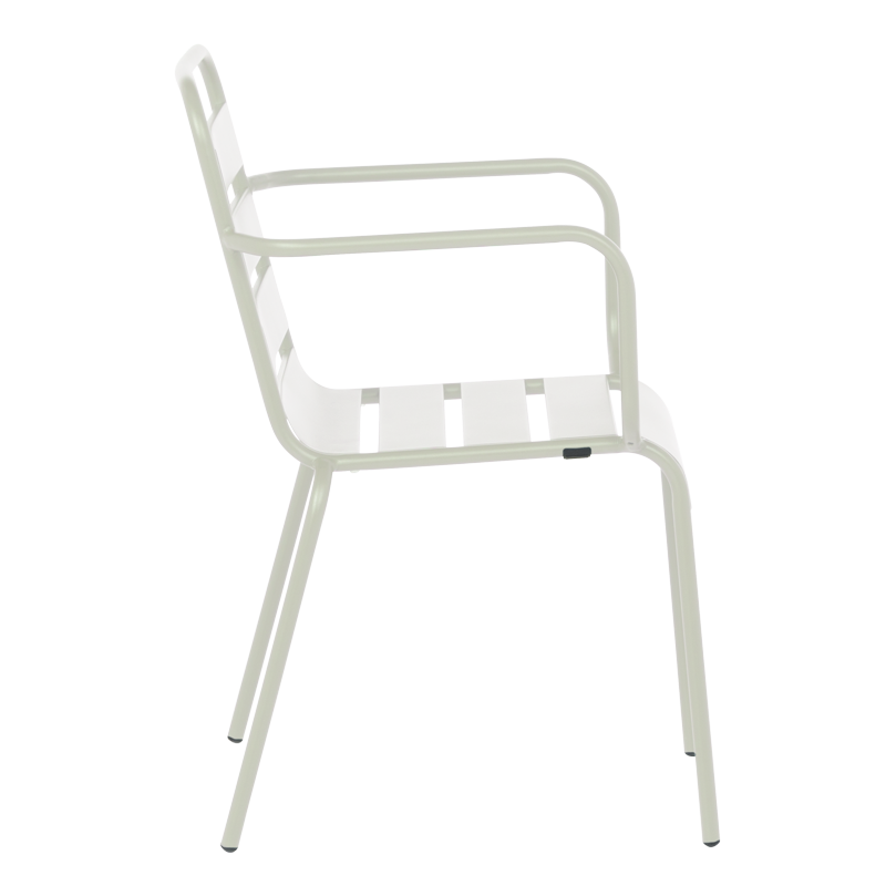 Метален градински стол INISA - светлосив