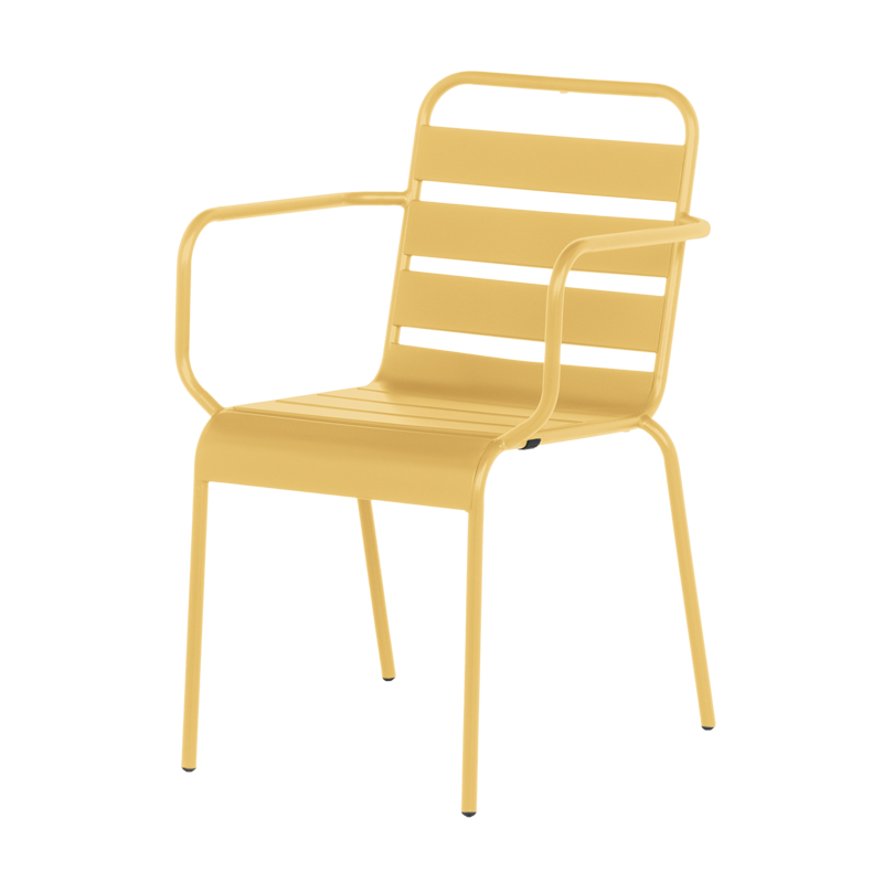 Метален градински стол INISA - жълт