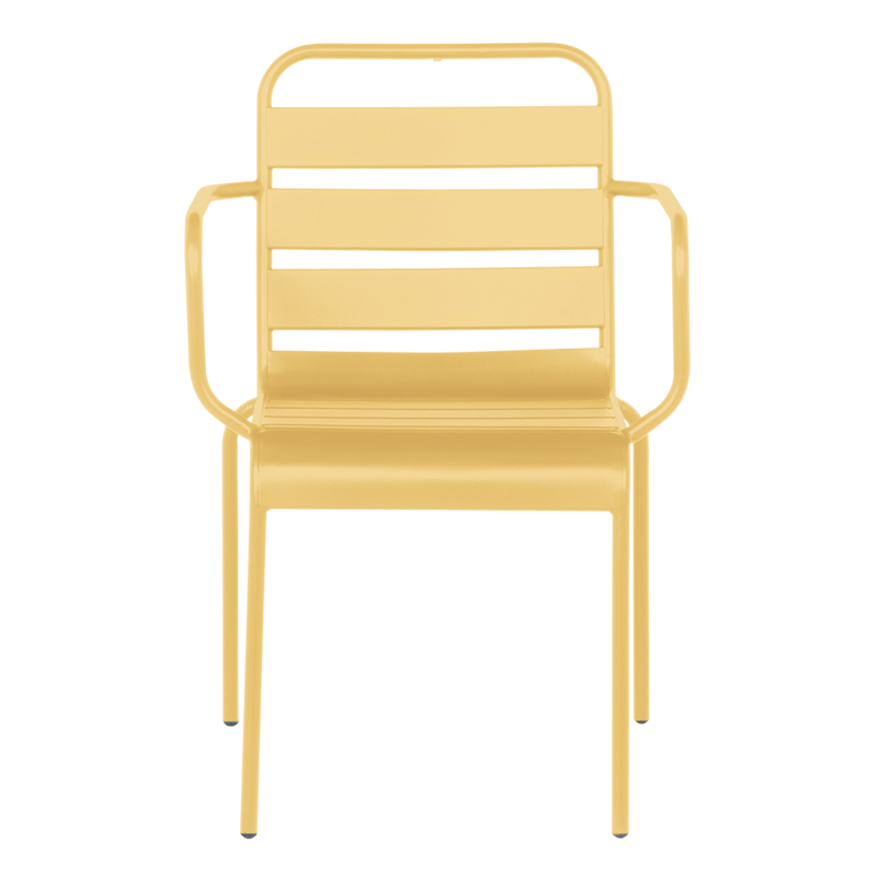 Метален градински стол INISA - жълт