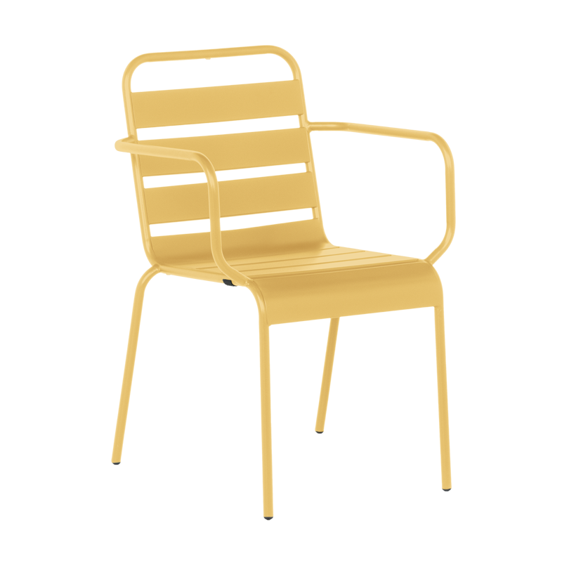 Метален градински стол INISA - жълт