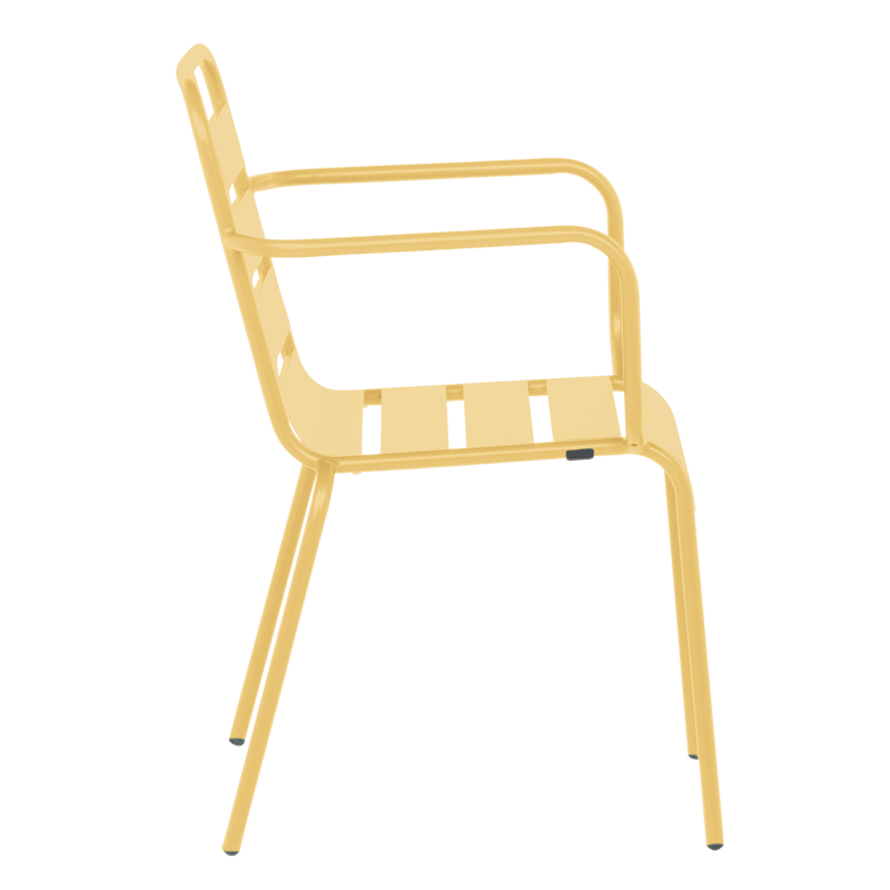 Метален градински стол INISA - жълт
