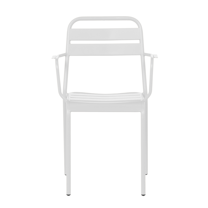 Метален градински стол ZAMFARA - бял