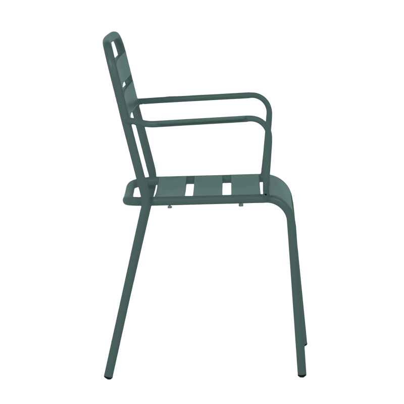 Метален градински стол ZAMFARA - тъмнозелен