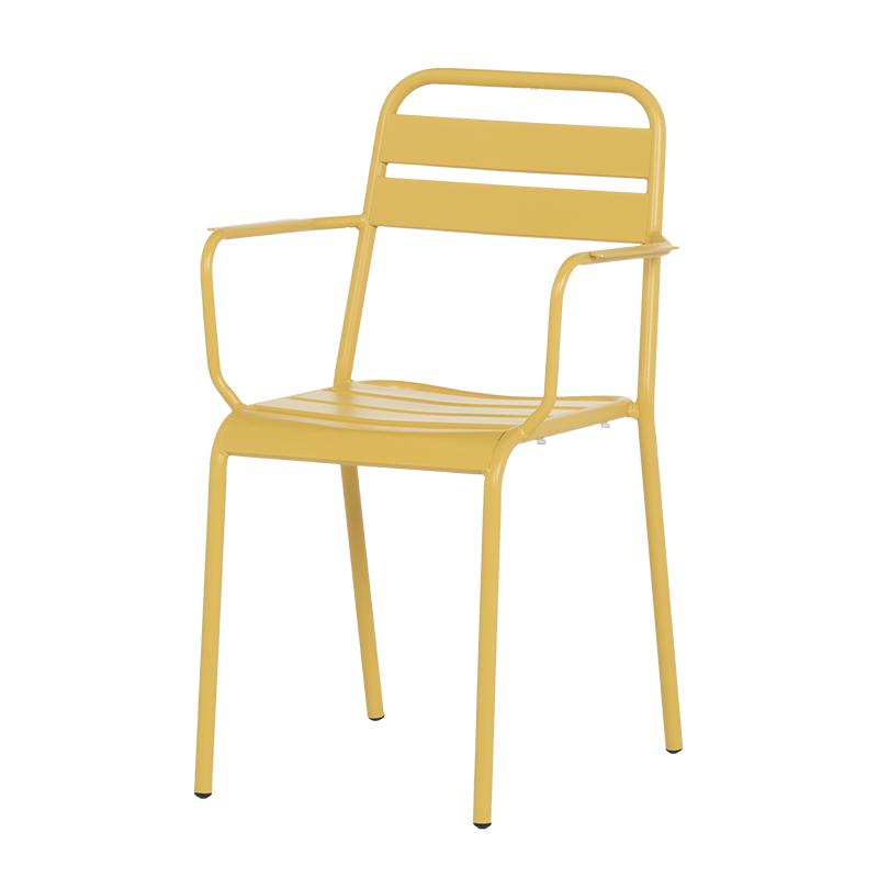 Метален градински стол ZAMFARA - жълт