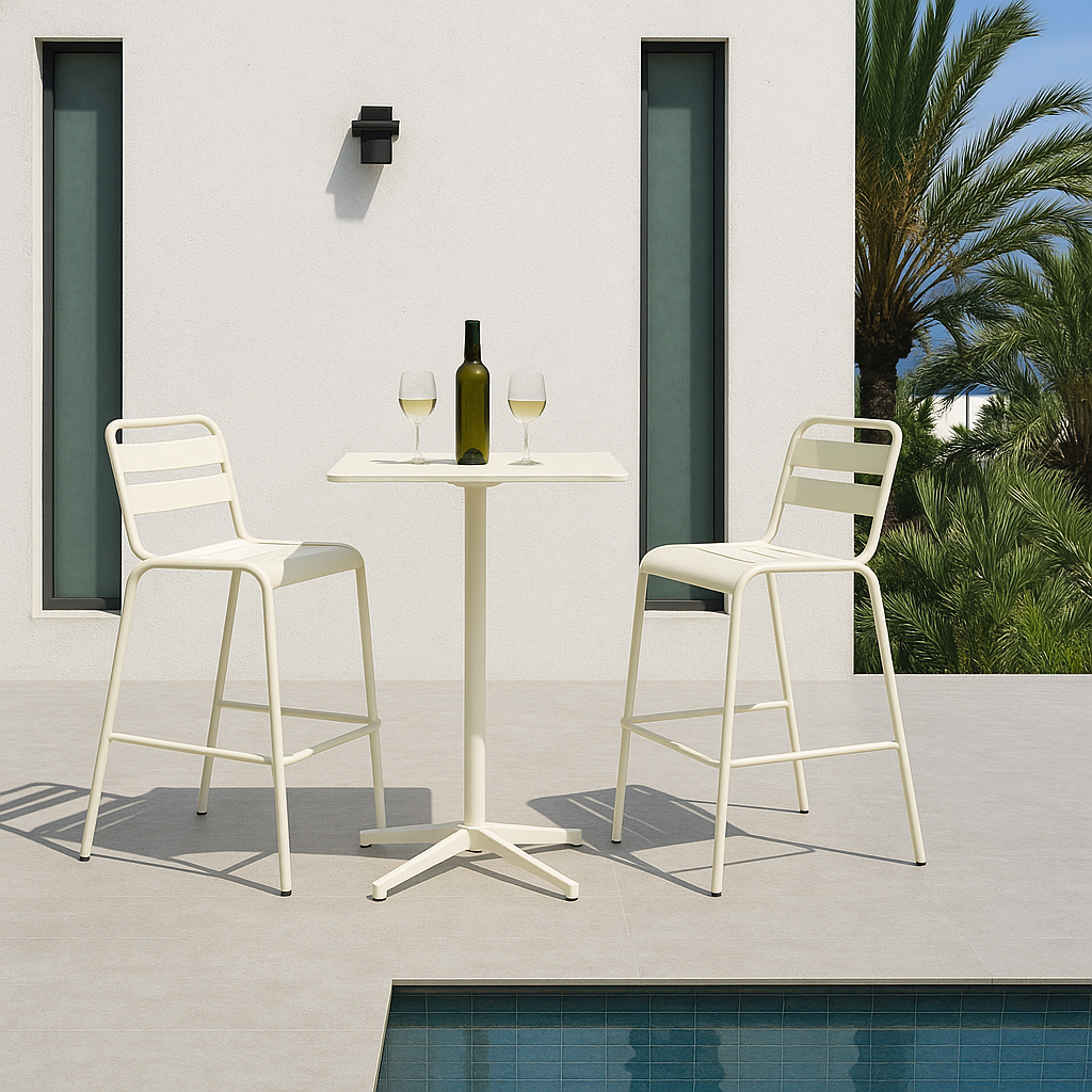 Кетъринг бар стол SHAKI - светлосив