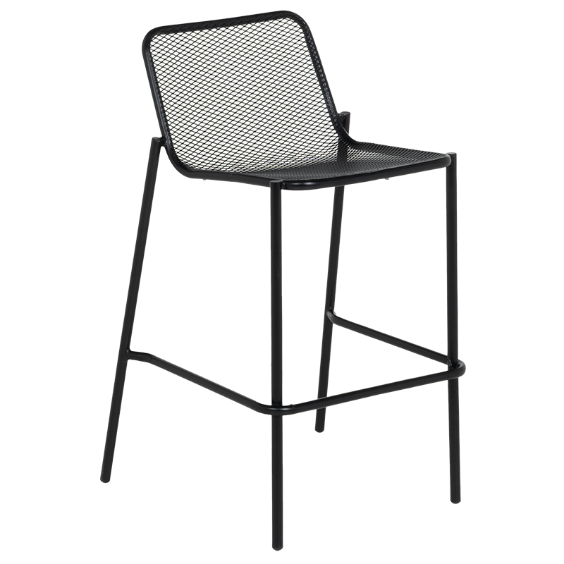 Метален кетъринг бар стол BAMA - черен