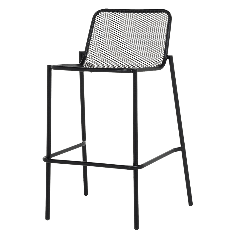 Метален кетъринг бар стол BAMA - черен