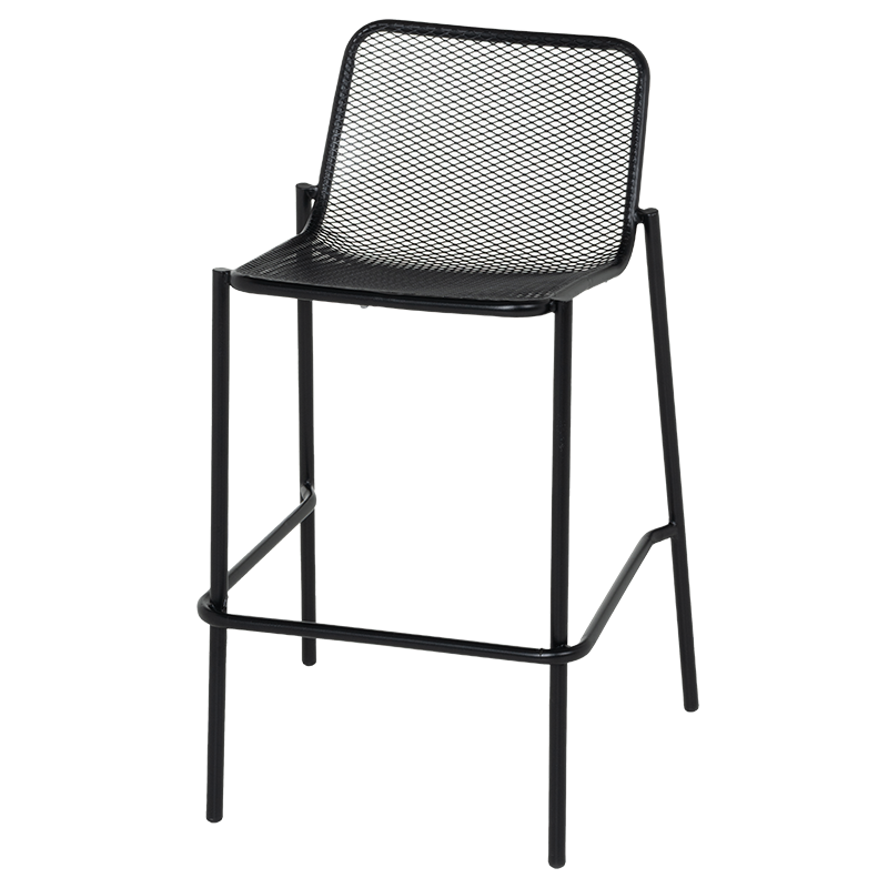 Метален кетъринг бар стол BAMA - черен