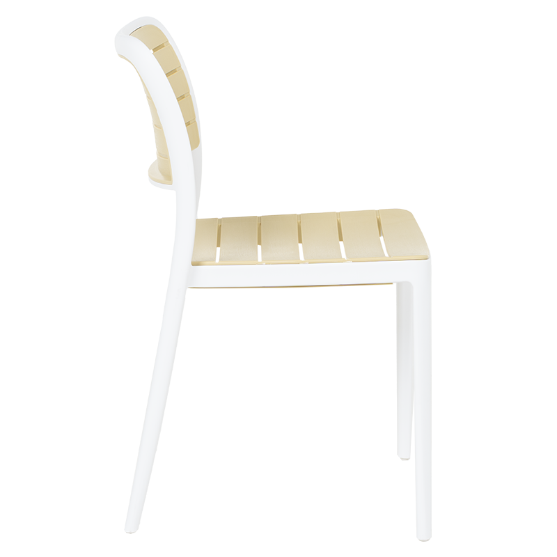 Градински стол RABAT - жълт-бял