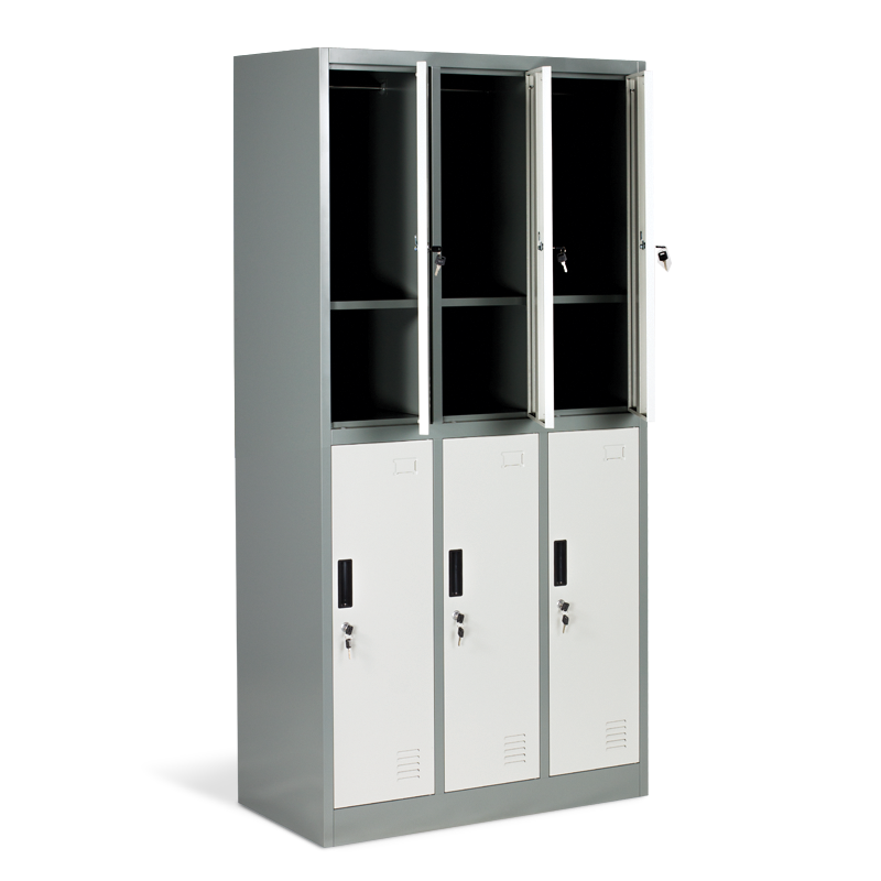 Метален шкаф Carmen CR-1243 K LUX - сив+тъмносив