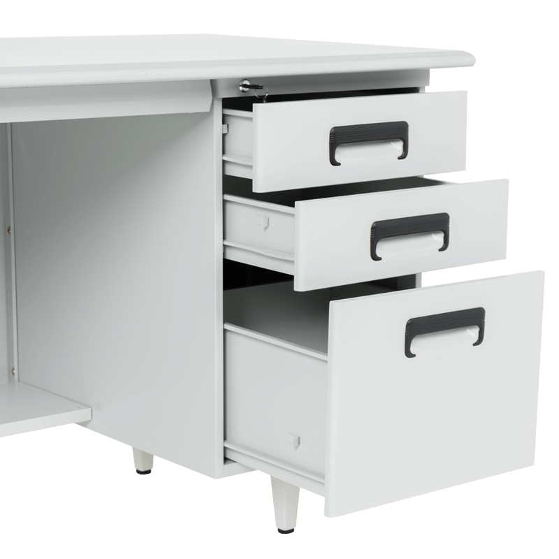 Метално бюро Carmen CR-1317 L - сиво