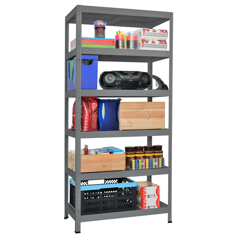 Метален стелаж HARD 180x100x40 см, до 130 кг на рафт  - сив