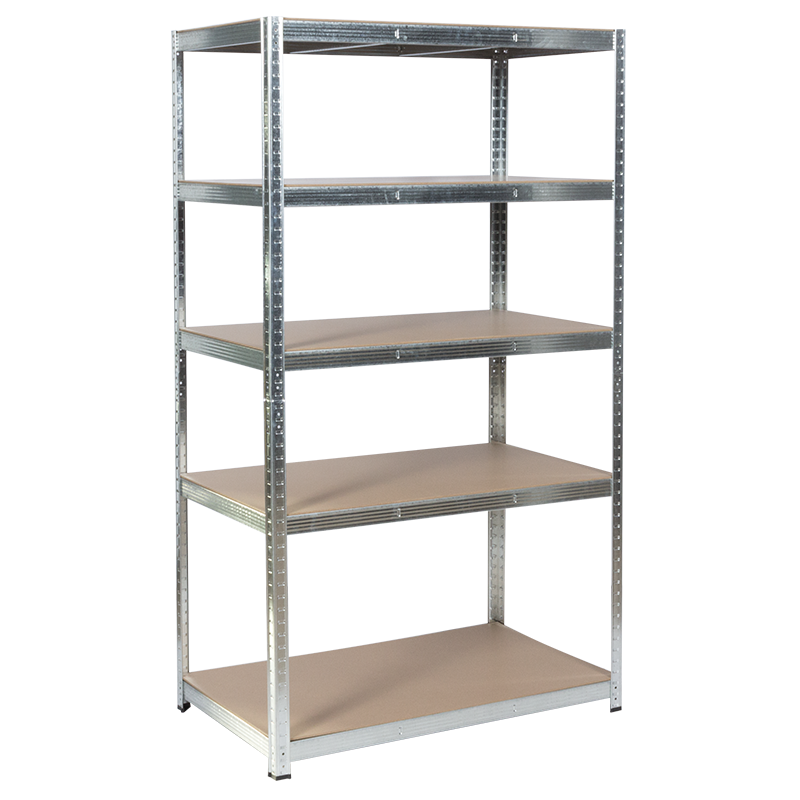 Метален стелаж Carmen CR-1013 - 180x90x30 см, до 100 кг на рафт - цинк