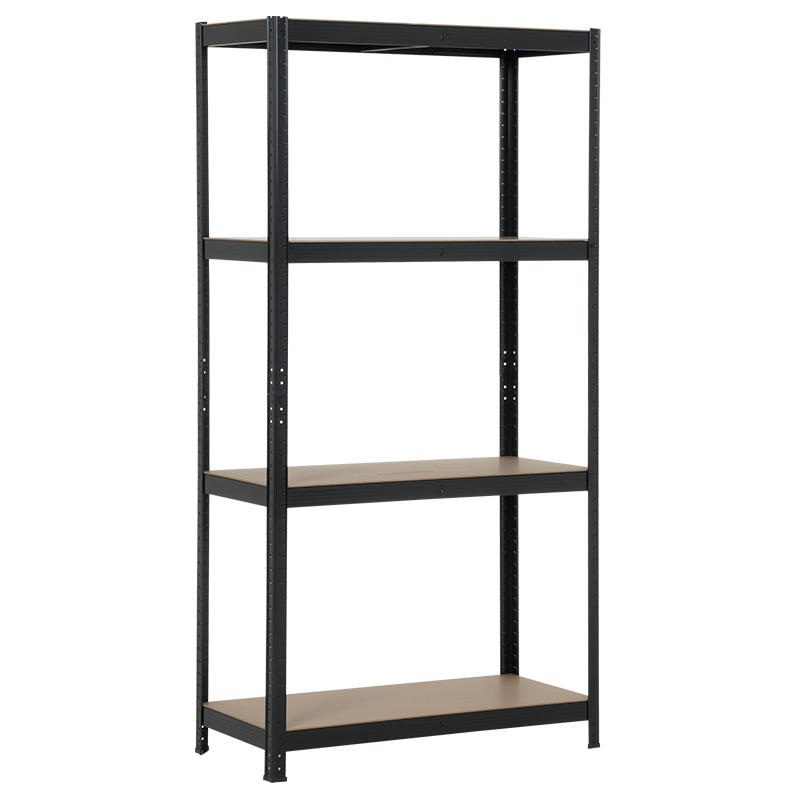 Метален стелаж Carmen CR-1015 - 180х90х40 см, до 175 кг на рафт - черен