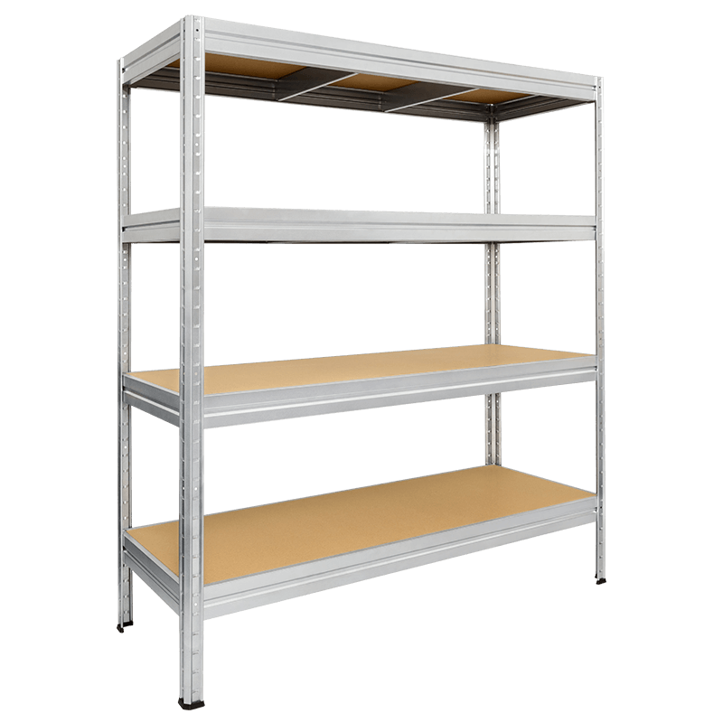 Метален стелаж Carmen CR-1024 - 168x160x40 см, до 600 кг на рафт - цинк