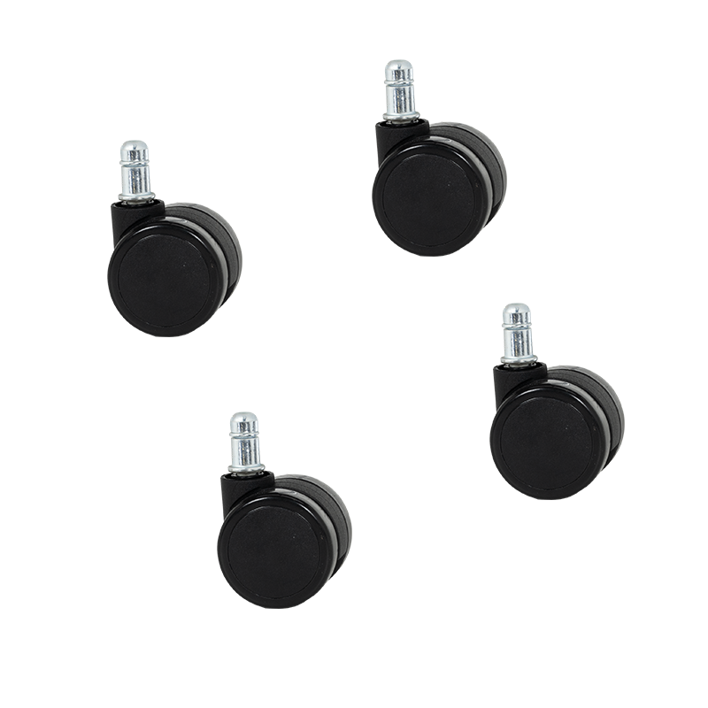 Комплект колела за посетителски стол модел 1702-1710 4 бр. - черни