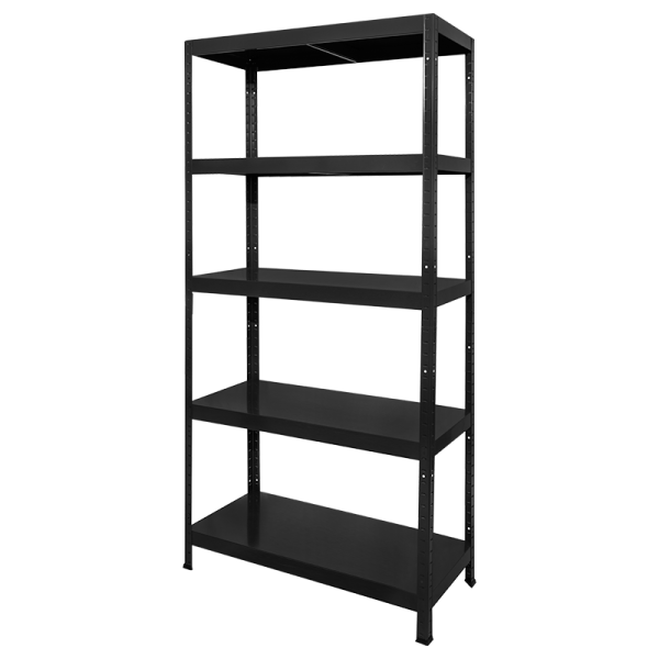 Метален стелаж HARD 180x90x40 см, до 130 кг на рафт  - черен