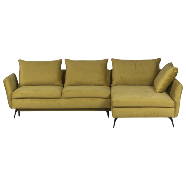 Ъглов разтегателен диван CALABRIA - горчица 07