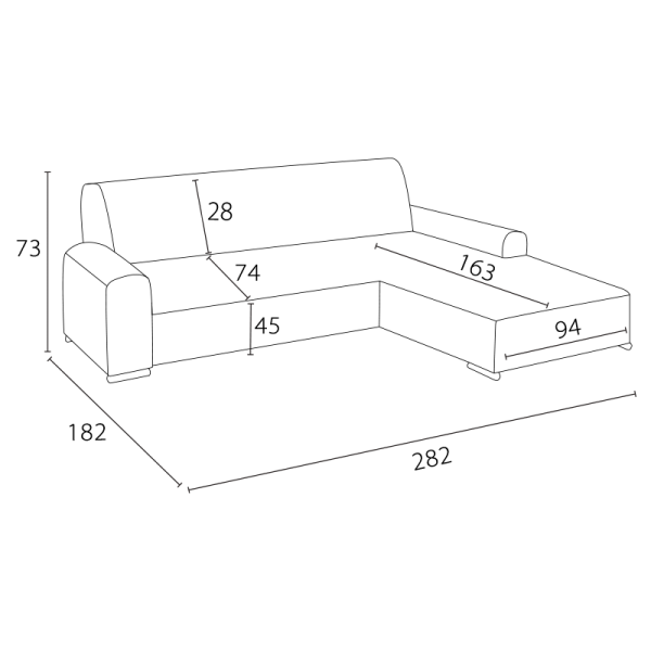 Ъглов разтегателен диван CALABRIA - горчица 07