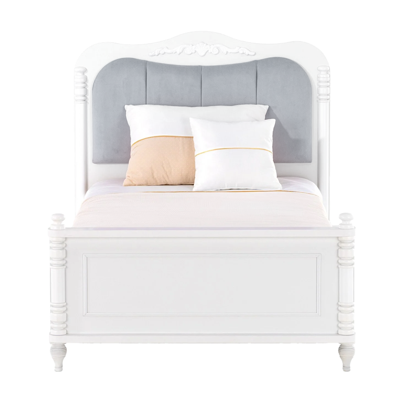 Детско легло NIL 100 x 200 - бялo/сиво