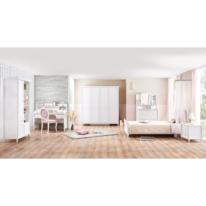 Детско легло NIL 100 x 200 - бялo/сиво