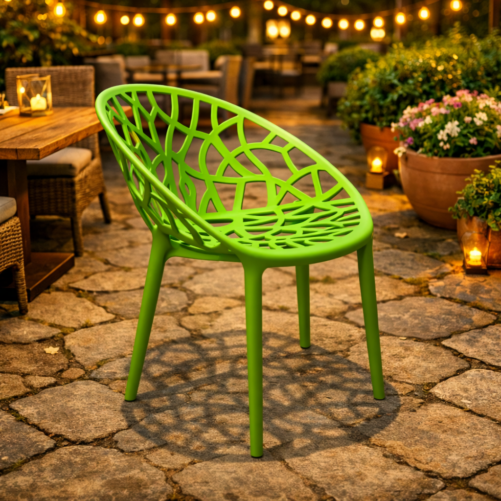 Градински Стол Джина Зелен - Полипропилен