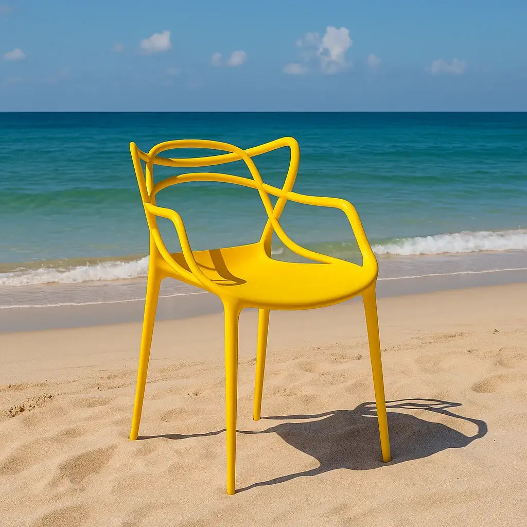 Трапезен стол Виена 15цвята -полипропилен/светла горчица/