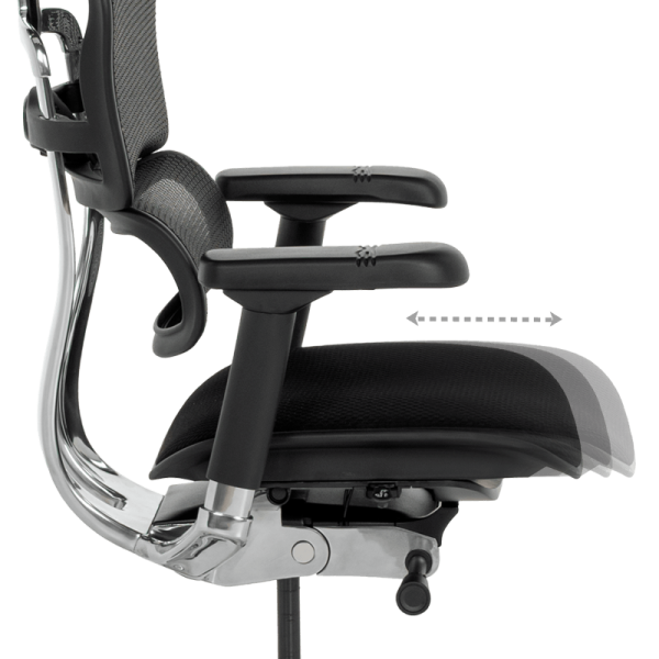 Ергономичен стол ERGOHUMAN ELITE 2 - черна рамка - черен