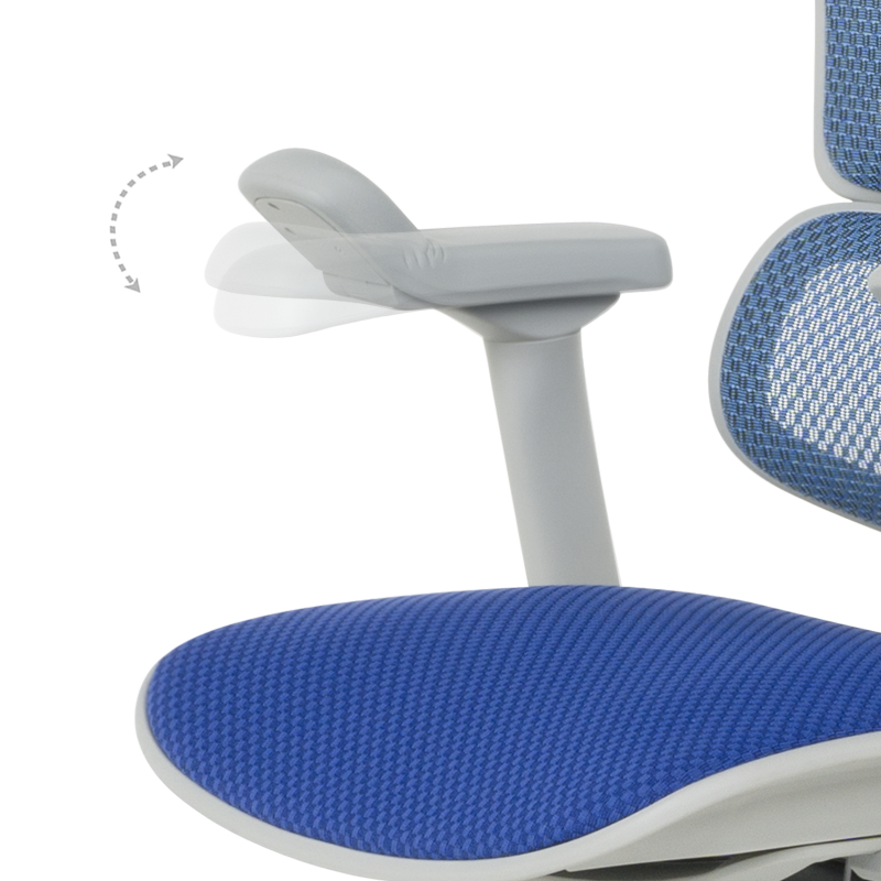 Ергономичен стол ERGOHUMAN ELITE 2 - сива рамка - син